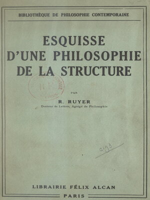 cover image of Esquisse d'une philosophie de la structure